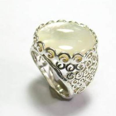 Prsteň s okrúhlou perleťou 6230-1.